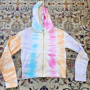 Imperial Star Tye Dye Zip Hoodie, Side Pockets, sz Medium (10-12)